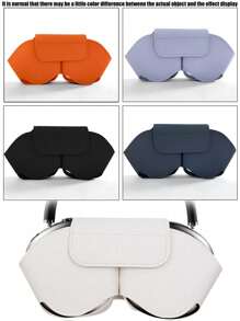 1 Funda para Air Pods Max - Funda protectora de PU mejorada para auriculares, anti-arañazos y anti-polvo, admite modo de reposo, estuche de viaje portátil