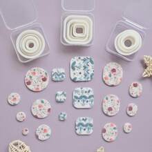 6pcs/Set Different Sizes Geometric Polymer Clay Earring Cutters, Puffy Circle Arch Triangle Clay Molds For DIY Jewelry Pendant Making, Rounded Square Clay Cutters, Minimalist Polymer Clay Crafting Tools - Geometric - View 2
