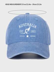 Vintage Style Australia Letter Graphic Print Trucker Hat, Mother's Day Gift, Adjustable Breathable Sweat-Absorbent Sun Protection Hat, Suitable For Casual Outdoor Sports, Travel And Daily Wear In Summer
