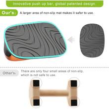 Push Up Bars With Thickened Soft Plastic Handle Stable Non-Slip Base Floor Strength Training Pushup Stands For Home Gym Fitness - G: All Wood - View 12