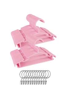 10/20pcs Infant/Toddler Plastic Hangers With Metal Clips, Clothes Storage Rack For Kids - Multicolor - View 15