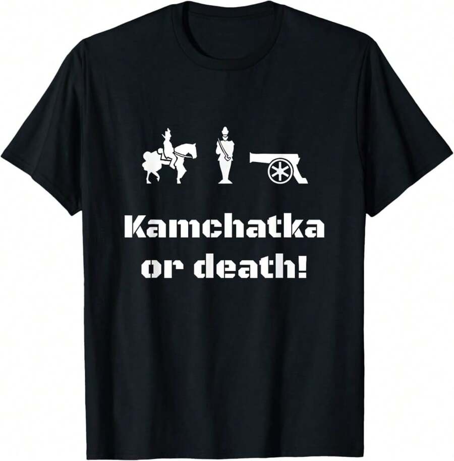 Risk - Kamchatka Or Death - Tabletop Conquest Game Night Lightweight Cotton T-Shirt - Black - View 1