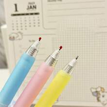 Disney 1pc New Star Baby Cartoon Blind Box Press Pen 0.5 Cartoon Metal Pen Holder Press Gel Pen Laser Black ST Blind Box Pen Ballpoint Pen School Supplies,Back To School