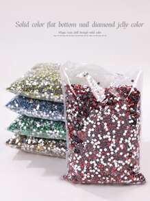 2mm, 3mm, 4mm, 5mm, 6mm Bulk Pack Non-Hotfix Resin Flat Bottom Rhinestones Crystal Nail Studs DIY