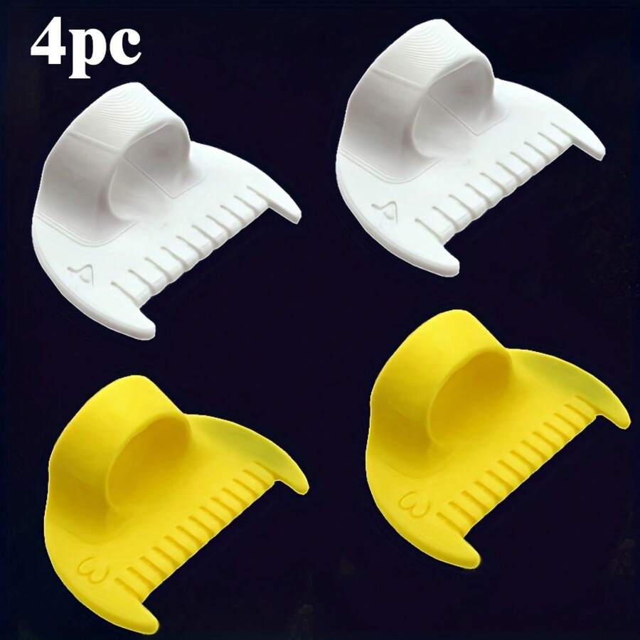 4 Pieces Simple Stitching Tools - Durable Plastic Edge Stitching Locks And Sewing Tools For Beginners And Seniors, With 4mm And 3mm Spacing, Perfect For DIY Hand Sewing Projects, Sewing Accessories| Ergonomic Design| Smooth Surface - 混色 - 查看 1