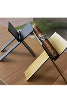 1 pieza Aditamento de acero inoxidable para cigarros, soporte de cigarros plegable mini ajustable, accesorio para herramienta de cigarros, suministros para el Día del Padre y Halloween