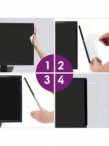 1pc Office Desk Accessories, Monitor Memo Board, Computer Message Board, Office Supplies For Women Men Computer Sticky Note Holder Home Office Accessories Desktop Message Office Decor School Supplies,Back To School - Multicolor - View 5