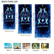 Einzigartige Wellen-Design Marseille Strandhandtuch - ultra-saugfähig & schnelltrocknend Badehandtuch, dickes & weiches Polyester-Mischgewebe, ideal für Pool, Reisen, Picknick & Camping, Badetuch | modisches Strandaccessoire | weiches Polyester-Mischgewebe, Strandhandtuch Strandutensilien