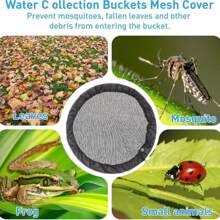 1 Peça Tela de Cobertura para Barril de Chuva, Rede de Baldes de Coleta de Água, Cobertura de Rede para Barril de Chuva com Cordão Ajustável, Tela de Filtro para Acessórios de Barril de Chuva de Jardim Externo para Evitar Mosquitos, Folhas Caídas e Outros Detritos de Entrar no Balde