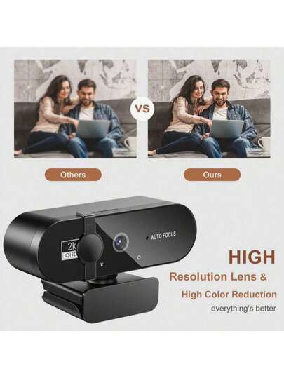 2K 4K Webcam 1080P PC Web Camera Cam USB Online Microphone Autofocus Full Hd Computer view 6