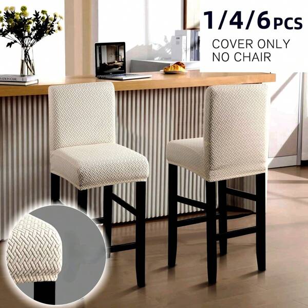 Housse de tabouret de bar extensible, housse de chaise de comptoir de pub avec dossier, housse de siège de bar lavable avec fond élastique, housse de chaise de bar à dossier court, housse de chaise haute de pub extensible