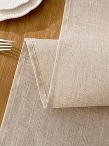 1 szt. Prostokątny bieżnik na stół morelowy, amerykańska prosta, jednokolorowa dekoracja stołu, zmywalny pokrowiec na stół jadalny, kredens, szalik na półkę, odpowiedni do kuchni, jadalni, kempingu, imprezy, świąt, dekoracji ślubnych, dnia ojca, prezentu na Święto Dziękczynienia