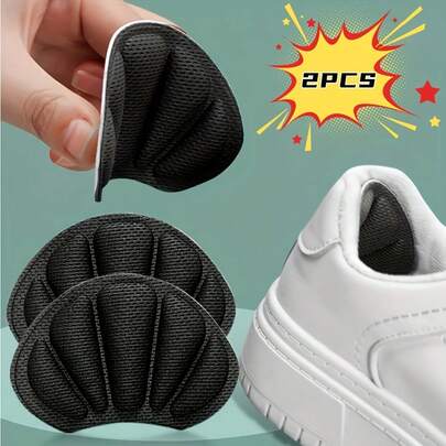 2/4 Pieces Heel Anti-Wear Pads, Foot Care Heel Protectors, Adhesive Shoe Stickers, Suitable For Men's And Women's Casual Shoes, Sandals, Sports Shoes