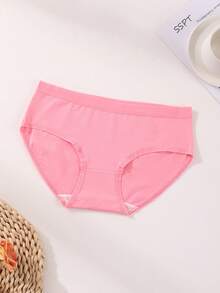 9件装女士三角内裤低腰无缝三角裤纯色舒适内衣内裤