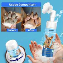 Kit de Cuidado de Las Patas,Limpiador sin aclarado para Patas de Perros y Gatos,Bálsamo para Patas de Perros,Protector Natural para Las Patas de los Perros - 1 - Ver 6