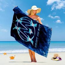 Einzigartige Wellen-Design Marseille Strandhandtuch - ultra-saugfähig & schnelltrocknend Badehandtuch, dickes & weiches Polyester-Mischgewebe, ideal für Pool, Reisen, Picknick & Camping, Badetuch | modisches Strandaccessoire | weiches Polyester-Mischgewebe, Strandhandtuch Strandutensilien