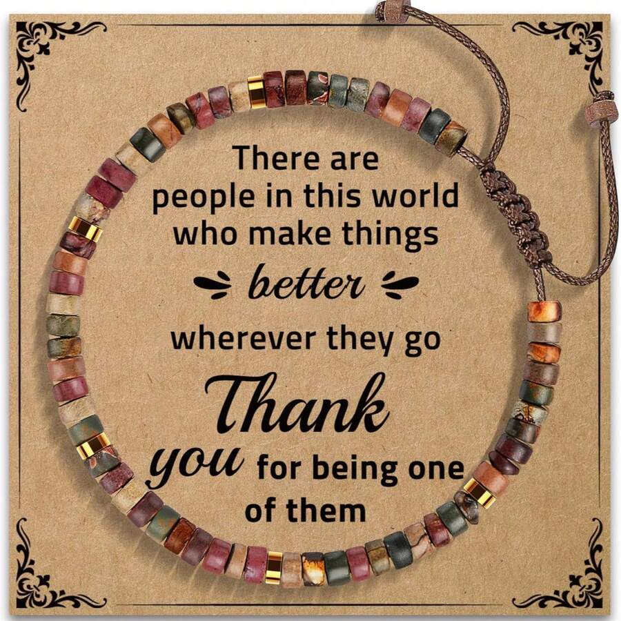 Inspirational Gift Bracelet, Women's Healing Natural Stone Bracelet - Wishing You A Speedy Recovery, Gift For Female Friends, Sisters, Girls - Life Is Difficult, But You Are Also Strong Bracelet - A-thank - View 1