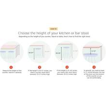 Taburete de bar resistente y fácil de limpiar: ensamblaje sencillo, perfecto para islas de cocina, bancos de trabajo o asientos adicionales - ¡Elegante y duradero! 16"D X 16"W X 24"Hcm - Marrón y negro - Ver 9