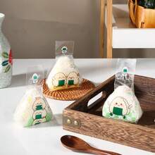 1套/50PCS、100PCS、150PCS、200PCS日式海苔青米卷包装袋三角米卷袋寿司工具包装袋厨房用品