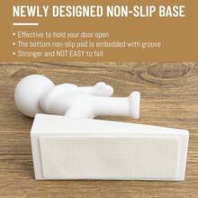 Cute Door Stop Decorative And Sturdy Decorative Door Stop Lower Front Wed Suitable For More Doors White Patented - White - View 3