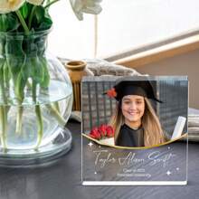 1 Peça Placa Decorativa Acrílica Personalizada - Personalizável com Texto e Imagens, Saudações de Feriados, Presentes de Aniversário | Exibição de Mesa Inspiradora | Sem Fonte de Alimentação Necessária | Ótimo para Decoração Doméstica, Dia dos Namorados, Decoração Dia dos Namorados, Multifuncional, Ornamental, Anti-Mofo, Reutilizável, Fofo, de Alta Qualidade, Vintage, Colorido, Personalizado, Único, Presentes Ideais para Ele, Presentes Ideais para Ela, Namorada, Namorado, Pai, Mãe, Família, Amigos, Filho, Filha, Estudantes da Escola, Sala de Jantar, Banheiro, Sala de Estar, Quarto, Escritório, Sala de Chá, Escola, Casa, Atualização do Quarto, Formatura