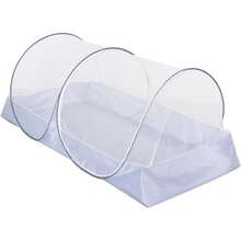 Entrega local - Tienda de campaña plegable Mengersi con mosquitera, dosel para cama de camping, mosquitera para viajes, dormitorio y uso al aire libre, tamaño individual (gris) - por defecto - Ver 1