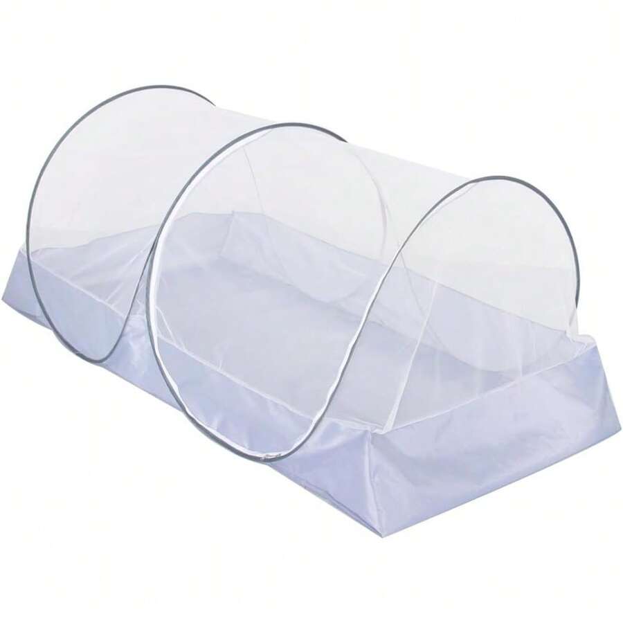 Entrega local - Tienda de campaña plegable Mengersi con mosquitera, dosel para cama de camping, mosquitera para viajes, dormitorio y uso al aire libre, tamaño individual (gris) - por defecto - Ver 1