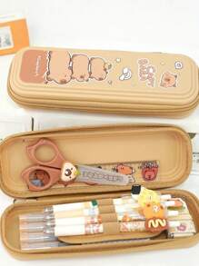Large Capacity Cute Capybara Pencil Case, Children's Stationery Bag Stress Relief Pencil Box, School Supplies,Back To School