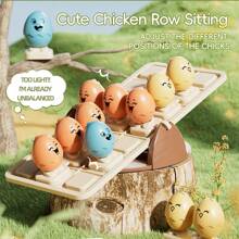 Cognitive Development Balance Exercise Cute Chicken Sitting In Order Children's Growth Educational Desktop Game Parent-Child Interaction Kindergarten Logic Thinking Pass The Balance
