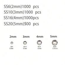 0.2cm/0.3cm/0.4cm/0.5cm Flat Bottom Resin Diamond Rhinestones, Imitation Austrian Crystal, DIY For Cup, Toy, Shoes, Clothes And Accessories