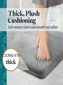 1pc Memory Foam Bath Mat U-Shaped, Commode Outline Carpet, Soft And Comfortable, Super Absorbent, Non-Slip, Thick, Machine Washable, Easy To Dry, Suitable For The Bathroom Home Bathroom Decor Bath Rug Outdoor Rug Door Mat Summer Bathroom Accessories Back To School