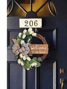 White Tulip Wreath, Home Decor - Multicolor - View 7