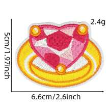 Accesorio de ropa en forma de parche de tela creativo, al por mayor, con diseño de joyería personalizada de princesa rosa inglesa de dibujos animados linda