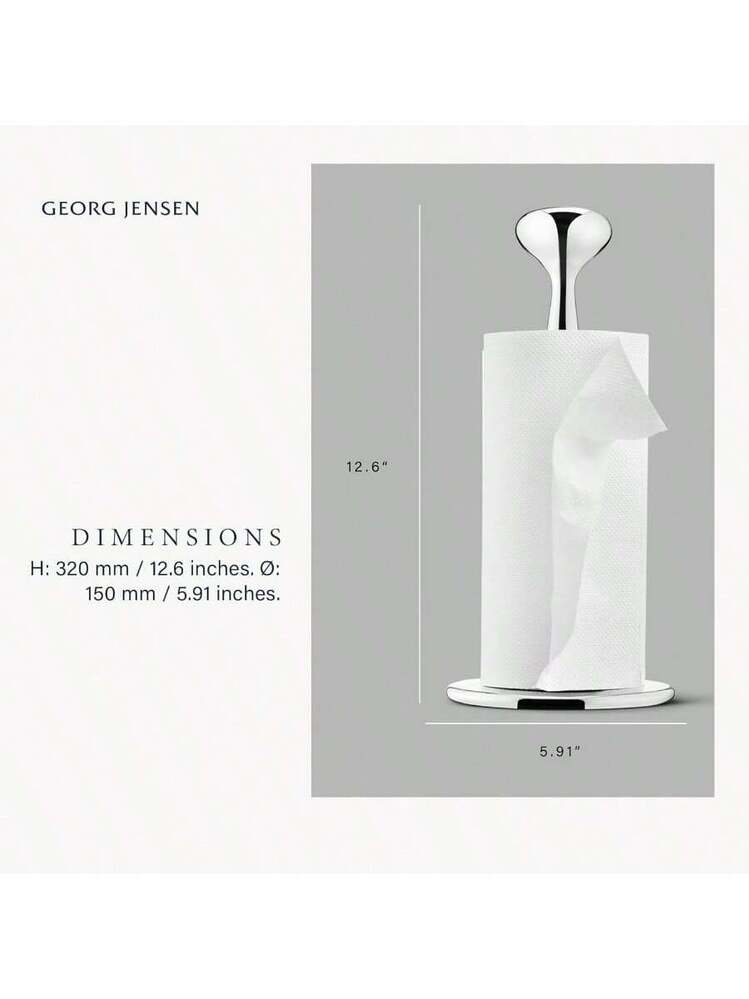 Georg Jensen キッチンペーパーホルダー 高さ約32cm ALFREDO シルバー