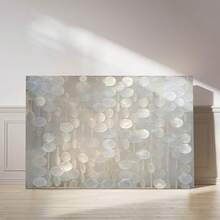Bergamot 3D Handmade Capiz Shell Wooden Framed Wall Art Coastal Wall Art D��Cor Minimalist White Sea Shell Wall Decor For Living Room Bedroom Office - 彩色 - 查看 2
