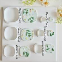 6pcs/Set Different Sizes Geometric Polymer Clay Earring Cutters, Puffy Circle Arch Triangle Clay Molds For DIY Jewelry Pendant Making, Rounded Square Clay Cutters, Minimalist Polymer Clay Crafting Tools - Geometric - View 10