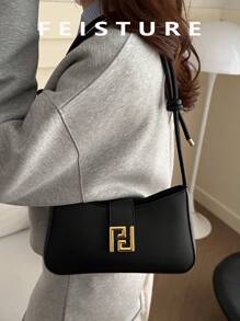 1pc Minimalist French Style Fashion Casual Versatile Underarm Crossbody Baguette Bag For Women