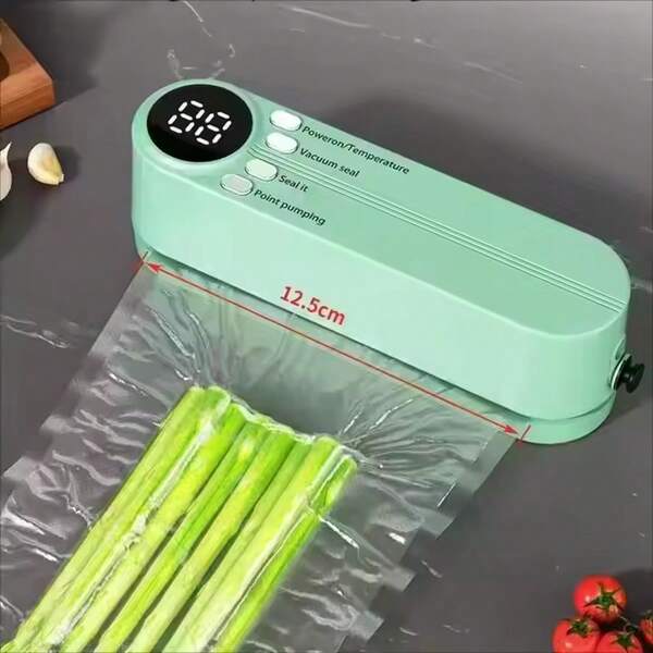 Selladora de aire eléctrica automática para cocina, máquina portátil selladora de alimentos para almacenamiento de alimentos con bolsas de sellado al vacío