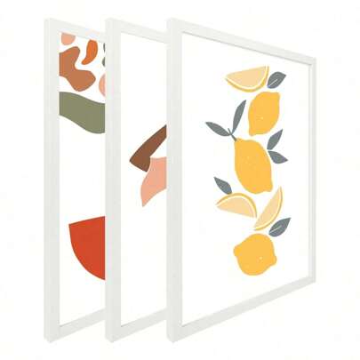 3 marcos de fotos blancos grandes de 32 x 42 cm (aptos para fotos de 30 x 40 cm), hechos de tablero de densidad media, sin papel fotográfico, ideales para el hogar, el dormitorio, el comedor y la sala de estar. Se pueden colgar en la pared o colocar sobre un escritorio.