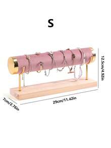 1pc Black, Green, White, Beige, Gray, Pink Creative Jewelry Rack, Wooden Bracelet Rack, Gold Three-Layer Bracelet Display Rack, Bracelet Display Rack, Watch Storage Rack For Women Storage Organizer Travel Essentials Father Gift Back To School - 彩色 - 查看 22