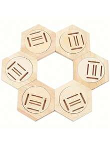 Fashionable Medal Stand Display Stand Wall Rack, Honeycomb Wooden Medal Stand Splicing Clothes Rack Display Stand Hexagonal Free Stand, Suitable For Basketball, Gymnastics, Football And Softball Stands, Easy To Install - Wood Color - View 1