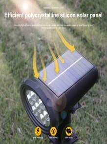 1pc Solar Resin Stone Lights, Outdoor LED Warm White/White Spotlight Landscape Lamp, In-Ground, Polished Surface, Portable With Switch Control, Suitable For Parks, Villas, Lawns, Wedding, Birthday Decorations - IP44