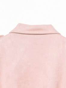 Chaqueta bomber de efecto casual para mujer, versátil para primavera y otoño - Rosa - Ver 4