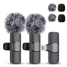 无线领夹式麦克风适用于手机 iPad TypeC 领夹式麦克风即插即用 2.4G 超低延迟内置降噪芯片 8 小时工作时间用于视频录制采访播客 Vlog - 黑色 - 查看 14