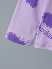 6pc Young Girls Cartoon Bear Print Pajama Set, Long Sleeve Top And Pants, Lightweight Spring/Autumn Homewear With Allover Print - Multicolor - View 4