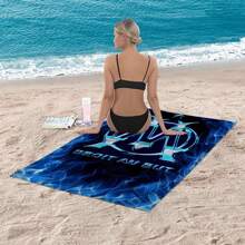 Einzigartige Wellen-Design Marseille Strandhandtuch - ultra-saugfähig & schnelltrocknend Badehandtuch, dickes & weiches Polyester-Mischgewebe, ideal für Pool, Reisen, Picknick & Camping, Badetuch | modisches Strandaccessoire | weiches Polyester-Mischgewebe, Strandhandtuch Strandutensilien
