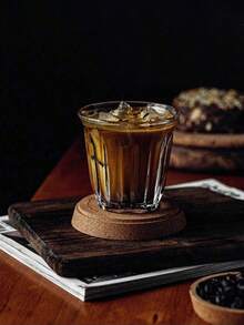 1pc Vintage Ribbed Glass Coffee Cup, Espresso Tumbler, Cortado Glass, Clear Drinking Glasses, Beverage Mug, Elegant Fluted Design, Heat-Resistant Glassware For Latte, Water, Juice, Ideal For Home, Cafe, Office, Parties, Practical Gift For Adults, Men, Women - Multicolor - View 7