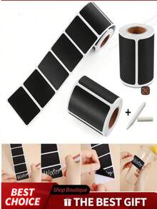 120 张/包可重复使用黑板标签贴纸，防水可移除非粘性标签，适用于家庭厨房调味罐