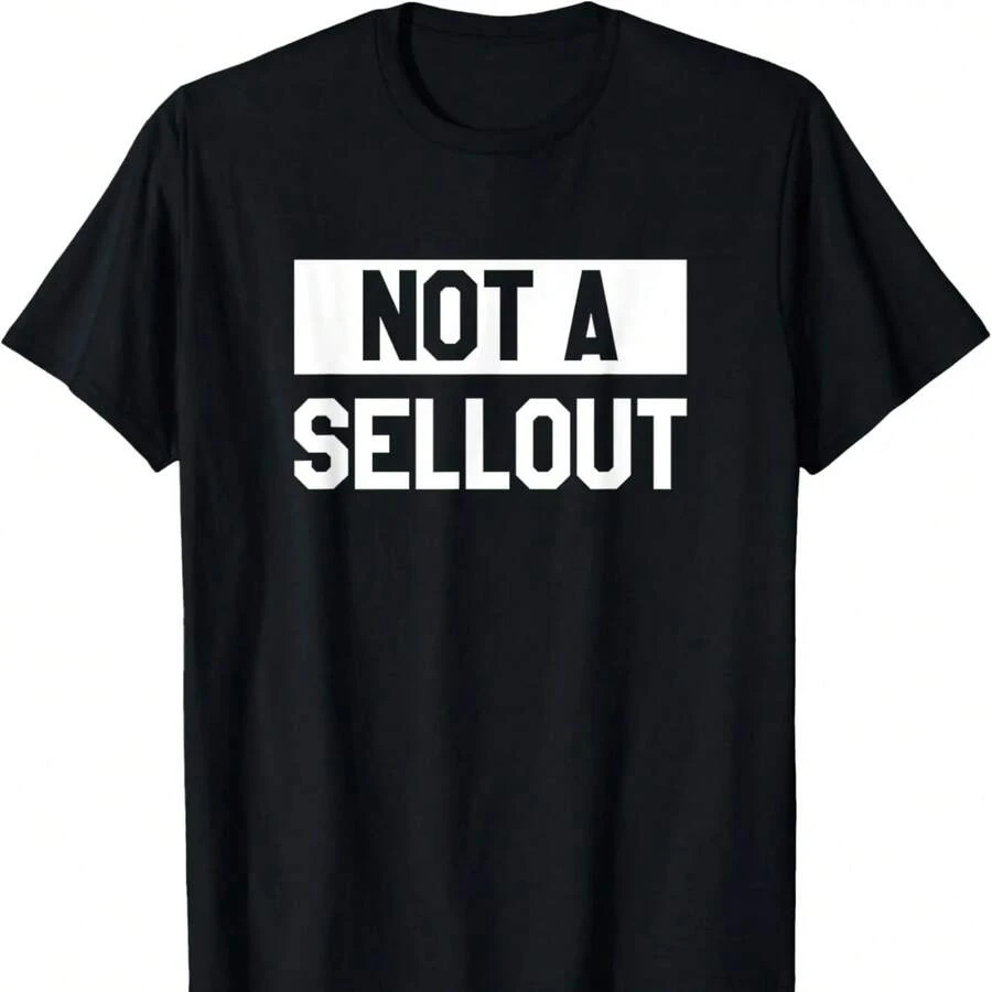No Sellout, Protest Punk Anti Graphic T-Shirt - Black - View 1