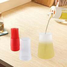 1pc Silicone Basting Brush With Oil Dispenser: , Perfect For Barbecue And Baking, Kitchen Essential - Multicolor - View 10